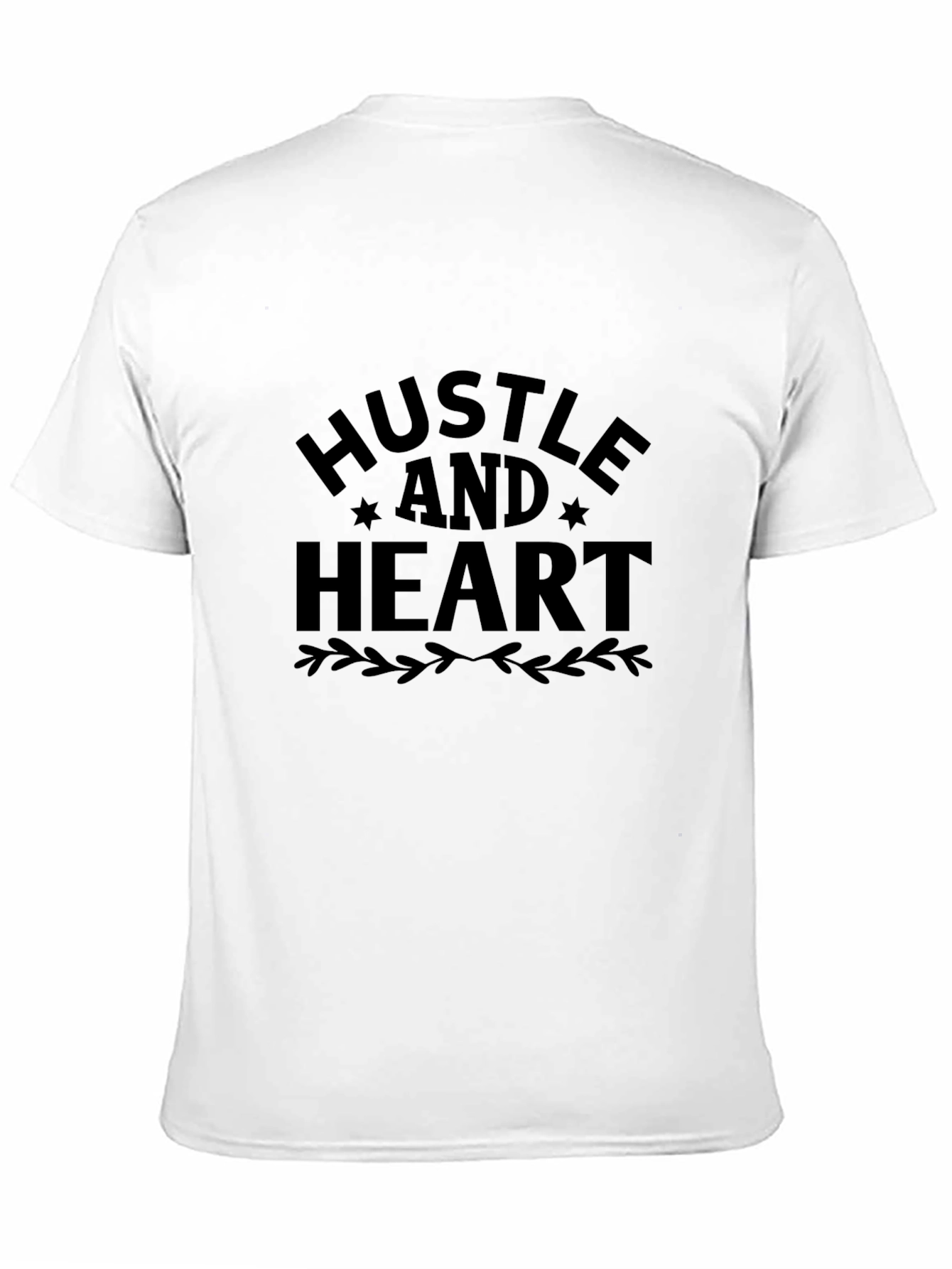 Hustle and Heart Black Tee - Motivational Shirt