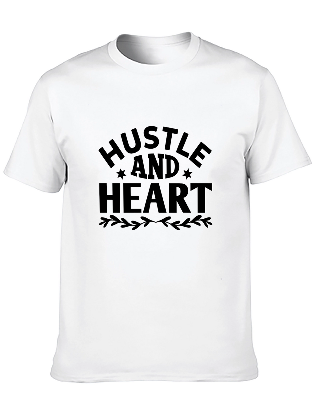 Hustle and Heart Black Tee - Motivational Shirt