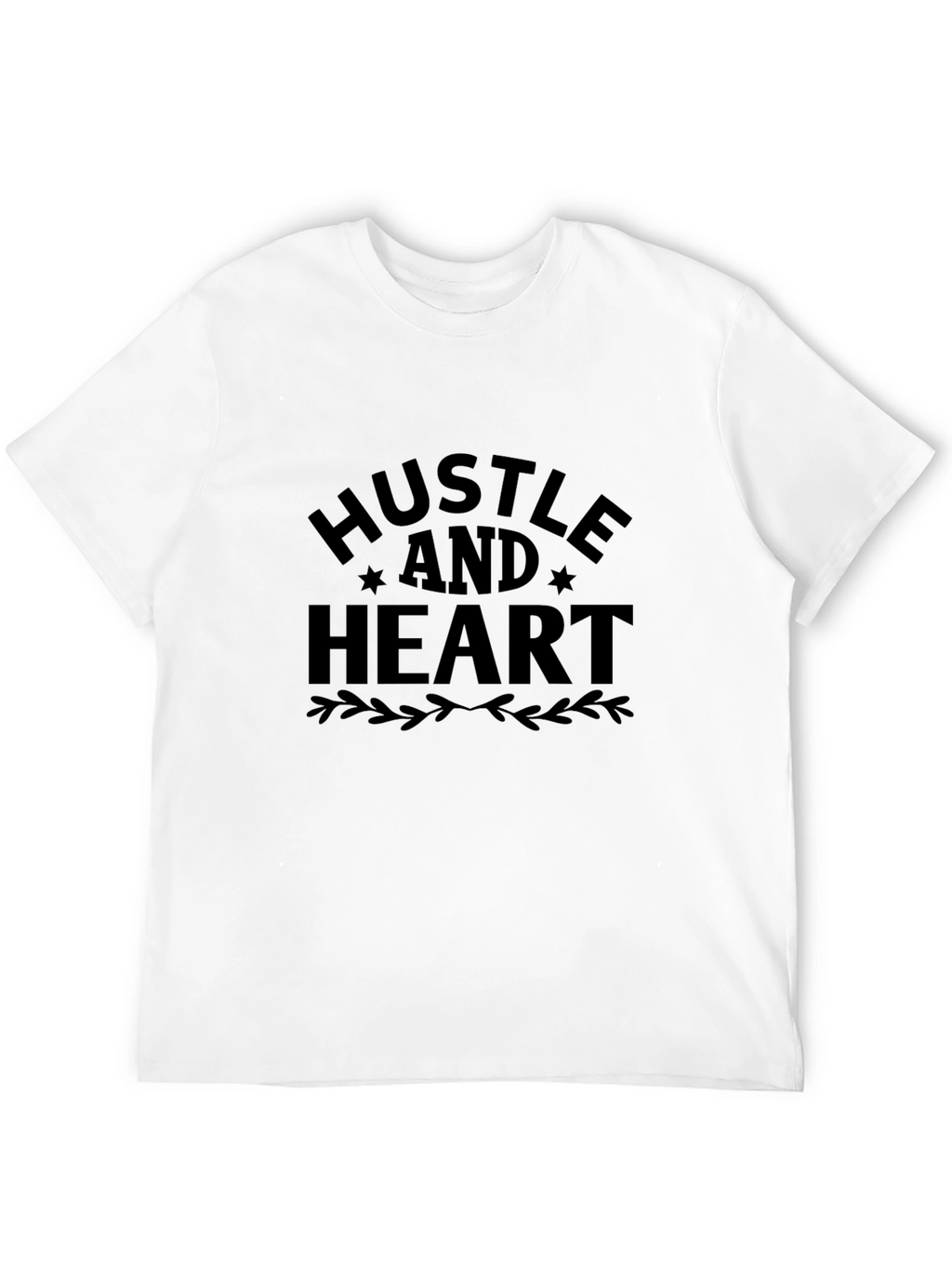 Hustle and Heart Black Tee - Motivational Shirt