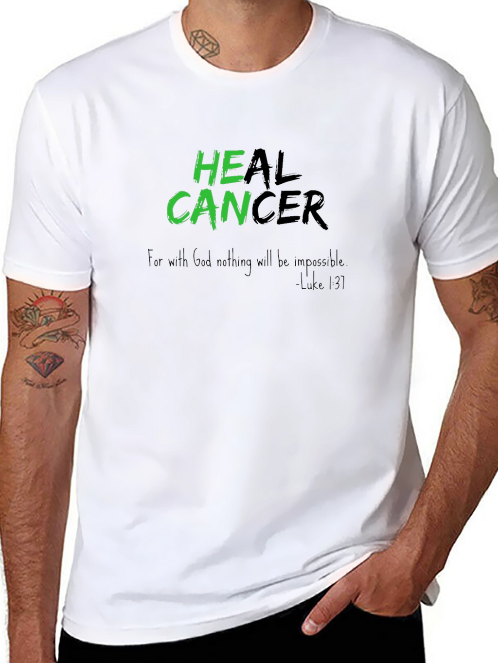Heal Cancer T-Shirt - Inspirational Graphic Tee