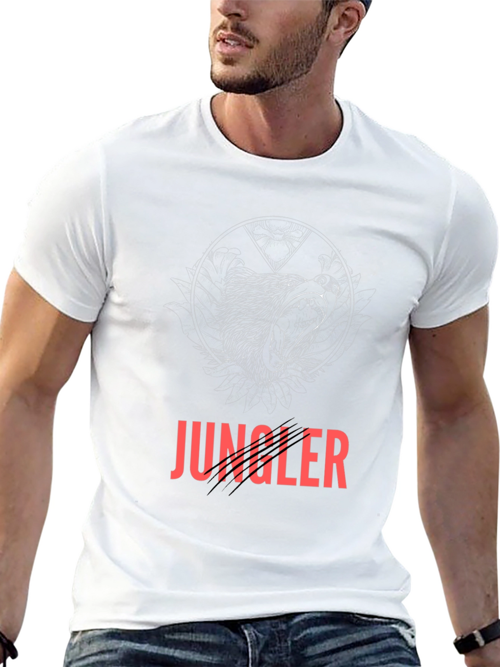 Jungle Bear Tee - Black Graphic T-Shirt
