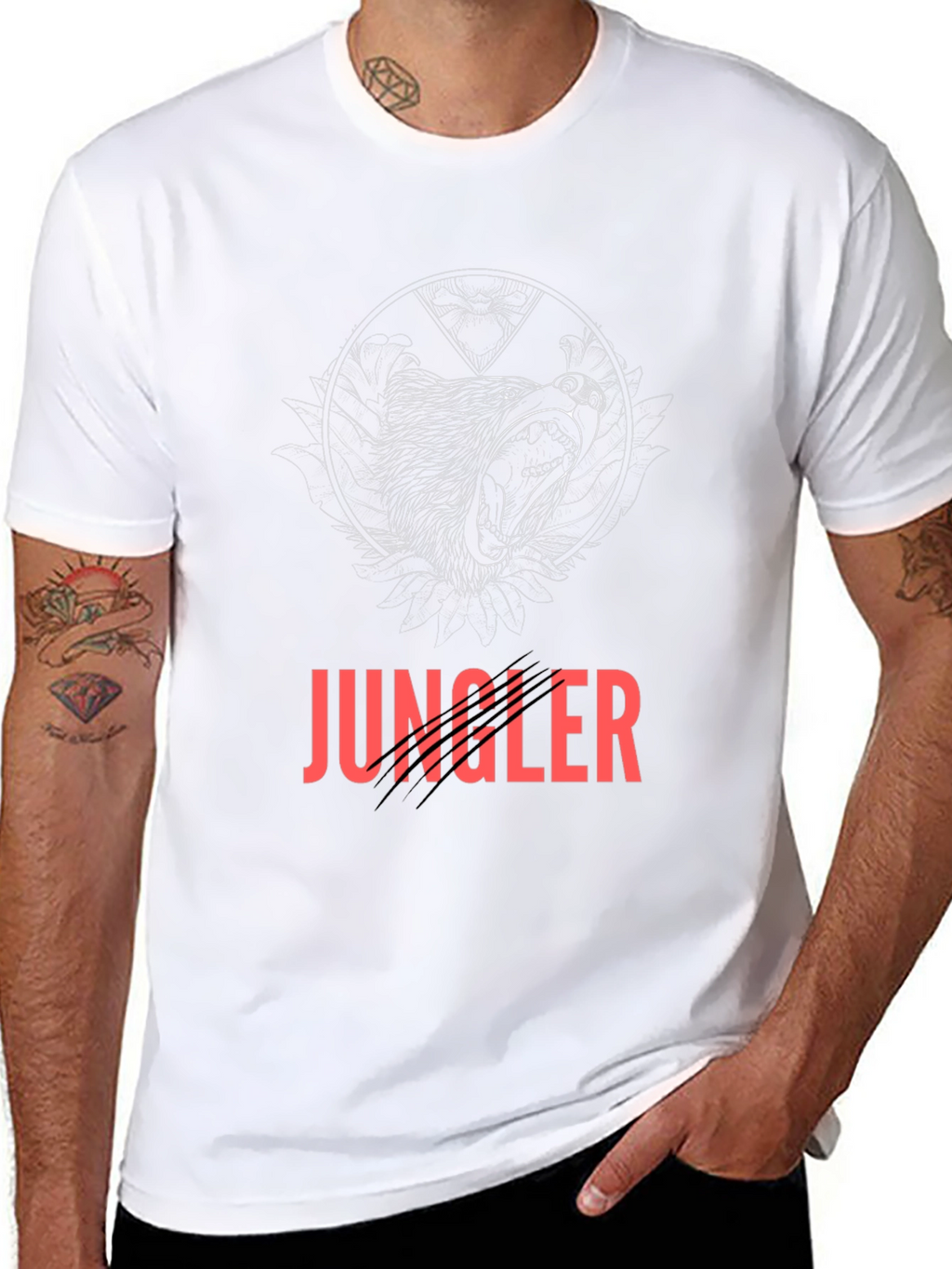 Jungle Bear Tee - Black Graphic T-Shirt