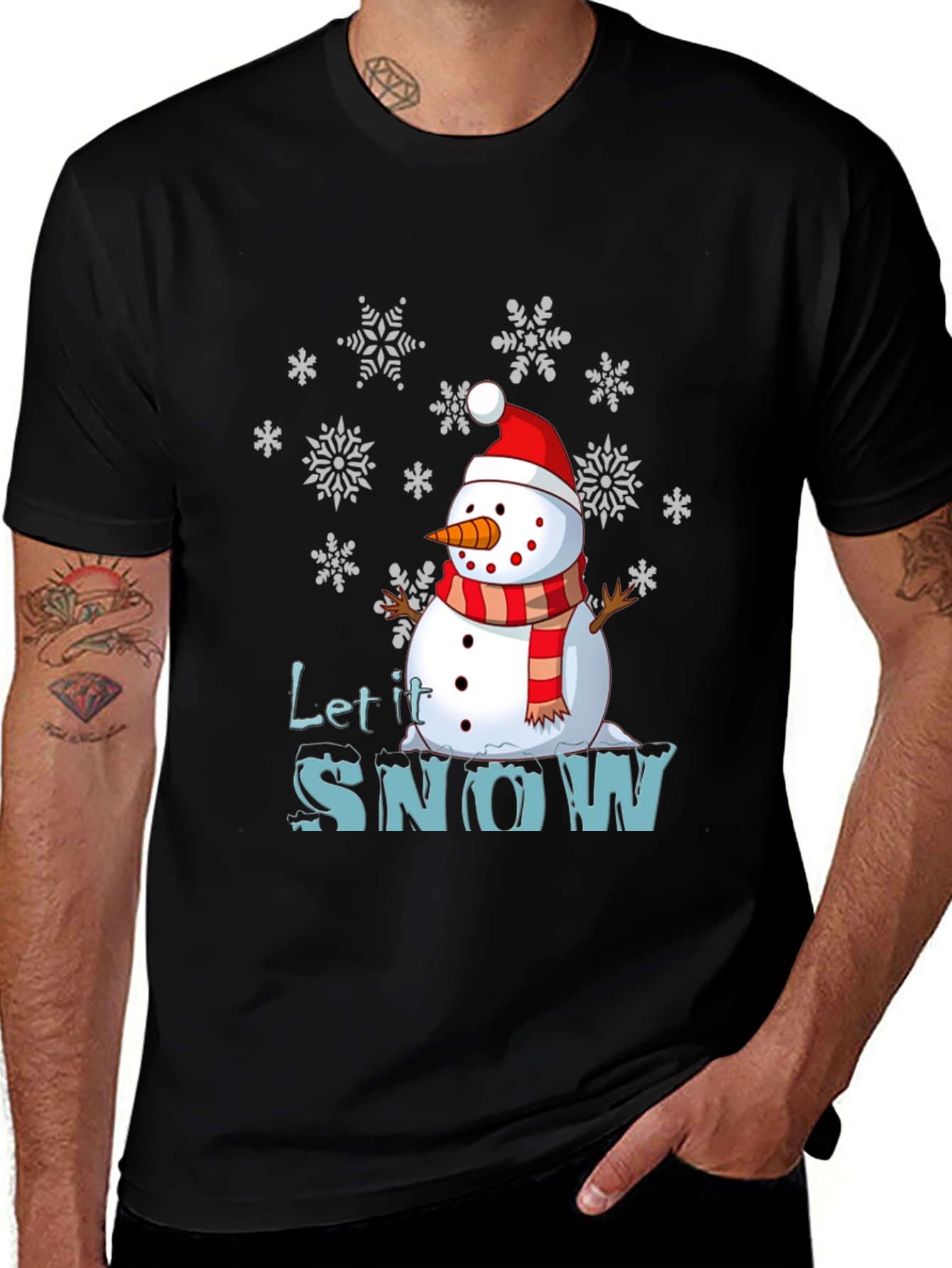 Let it Snow Snowman Graphic Tee