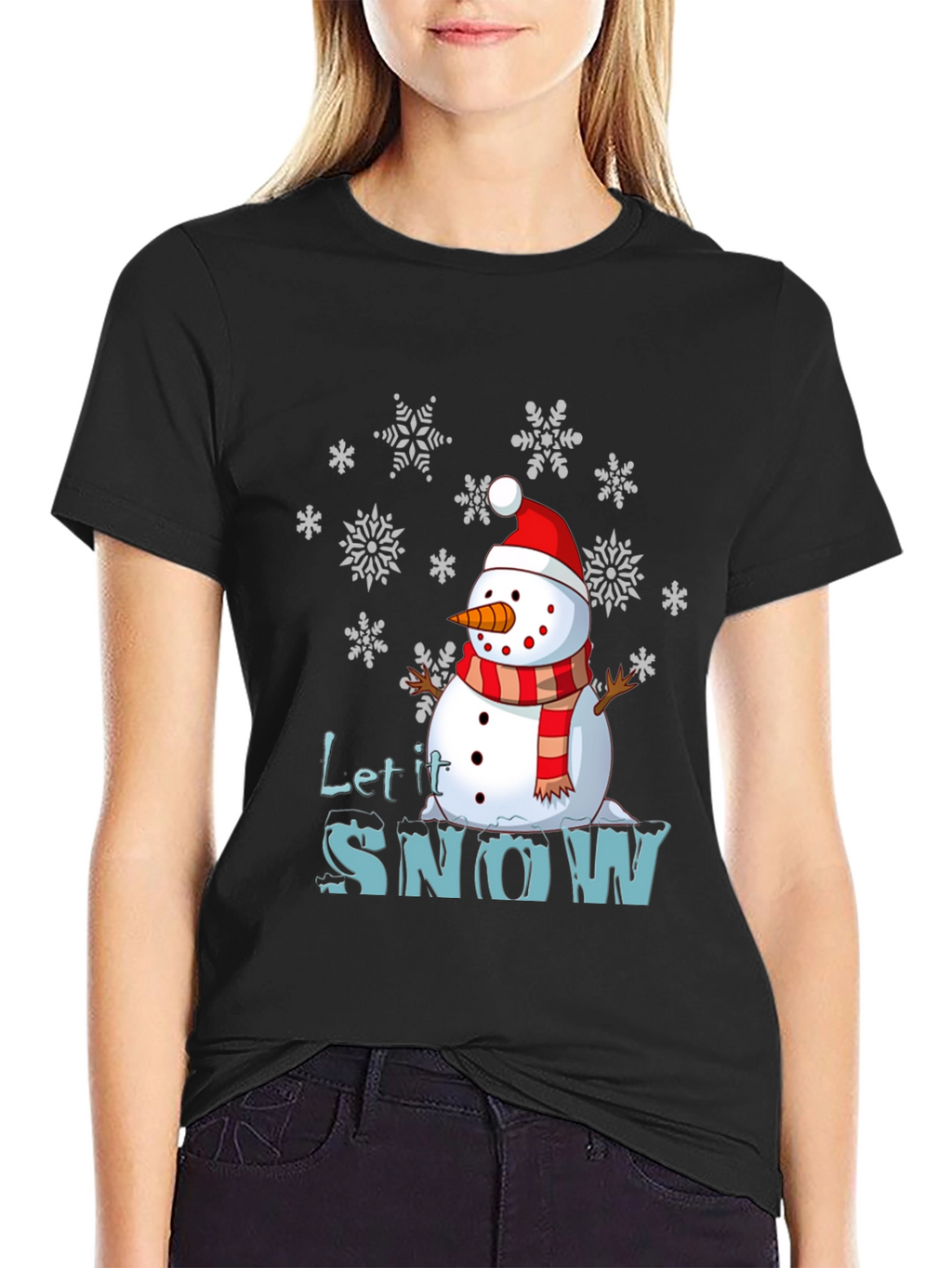 Let it Snow Snowman Graphic Tee