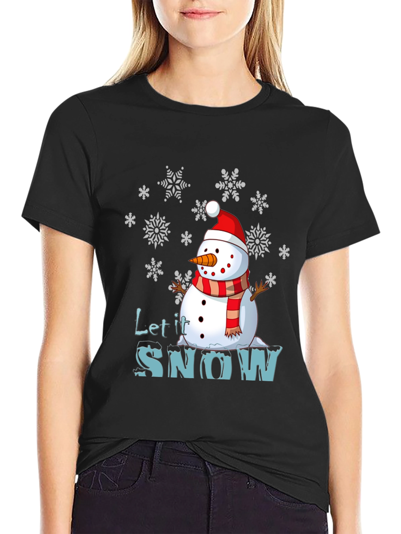 Let it Snow Snowman Graphic Tee