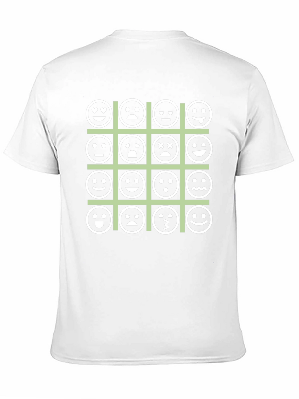 Emoji Expression Grid Black T-Shirt
