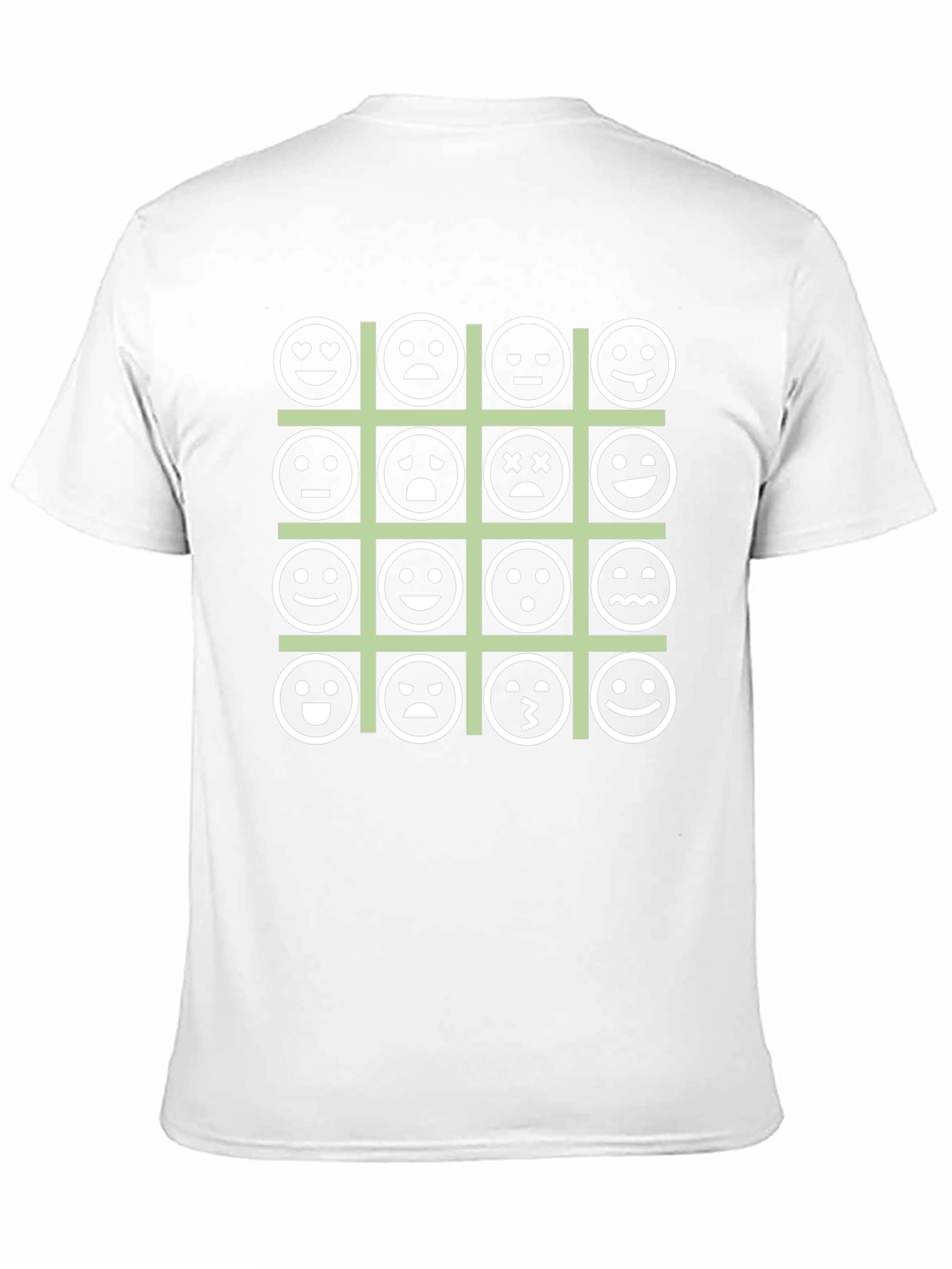 Emoji Expression Grid Black T-Shirt