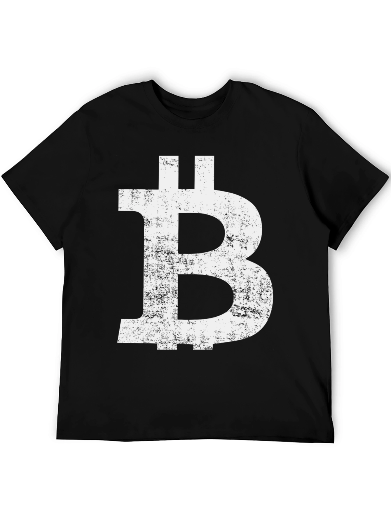 Bitcoin B Distressed Graphic Tee - Black