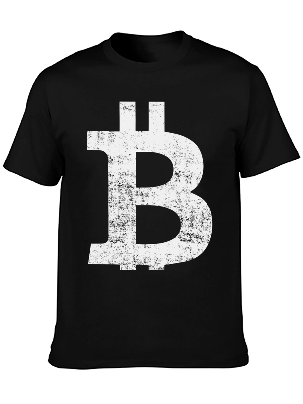 Bitcoin B Distressed Graphic Tee - Black