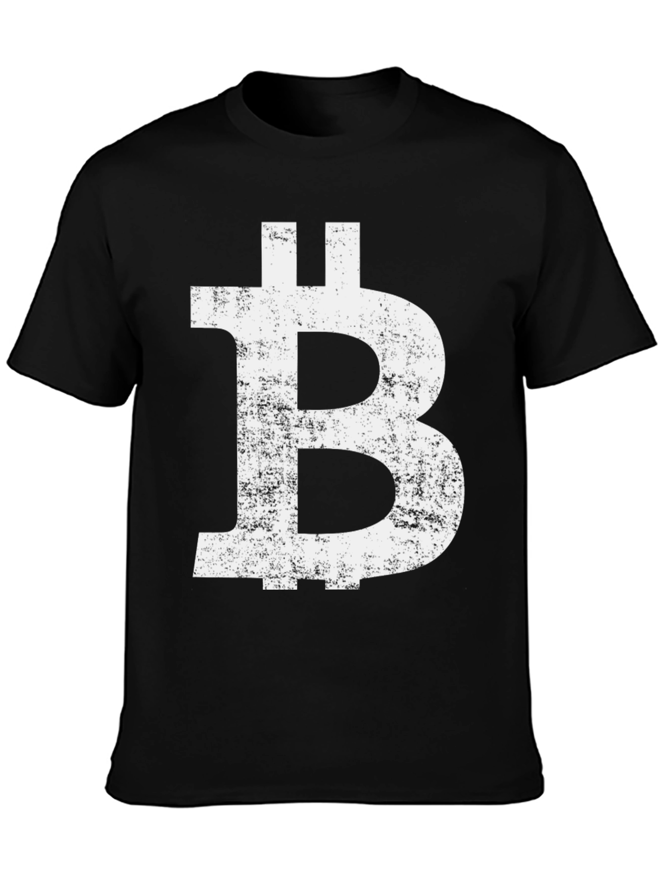Bitcoin B Distressed Graphic Tee - Black