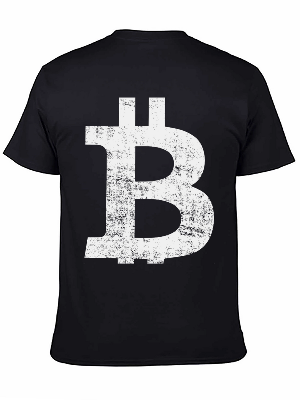 Bitcoin B Distressed Graphic Tee - Black
