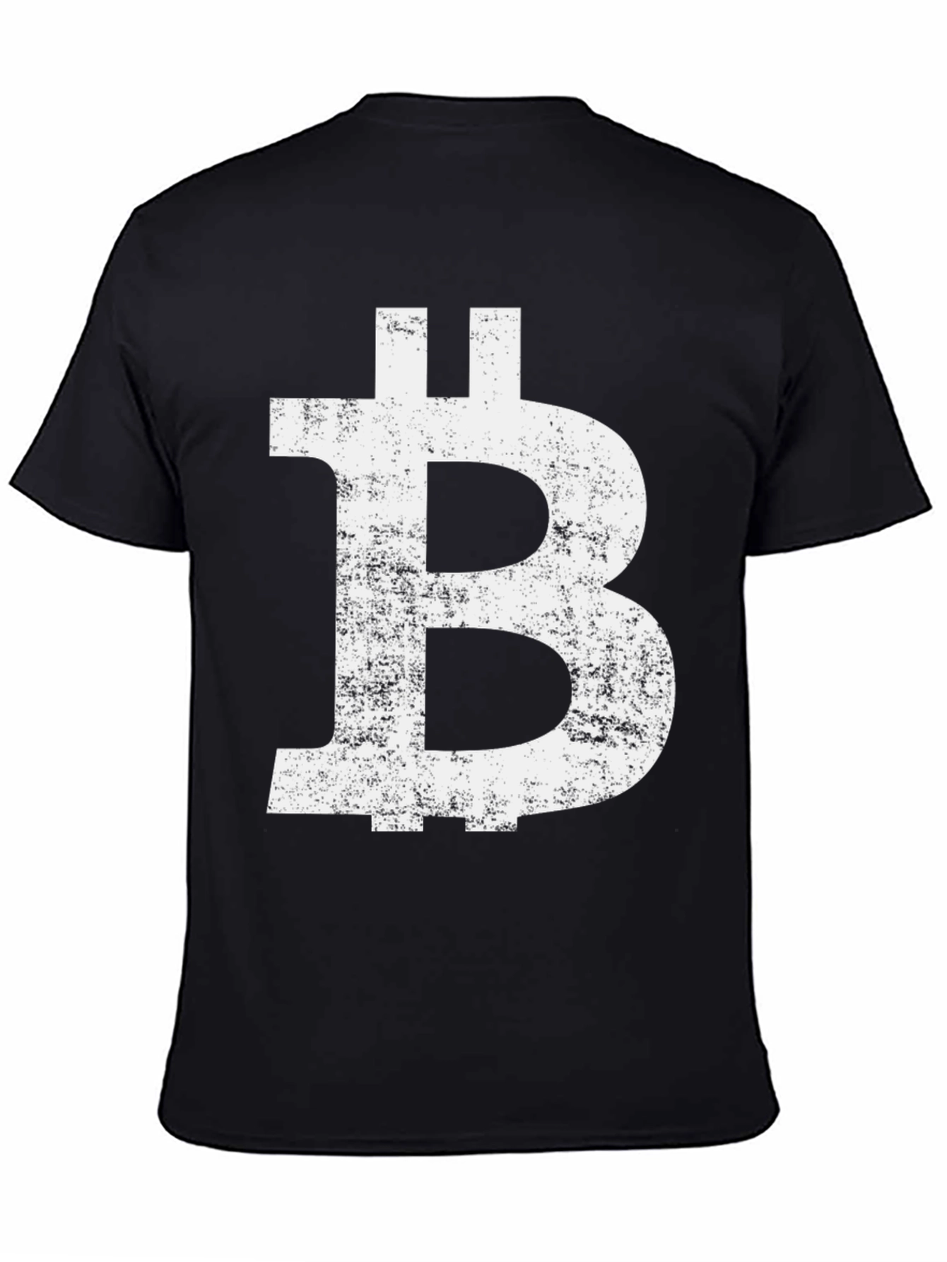 Bitcoin B Distressed Graphic Tee - Black