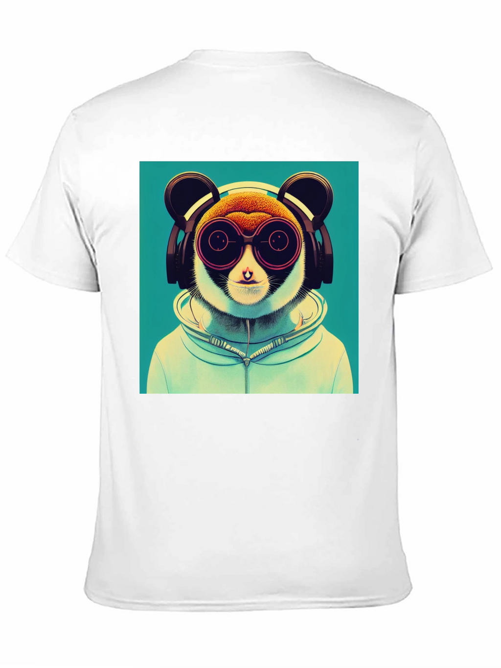Cool Lemur Graphic Tee - Black Cotton