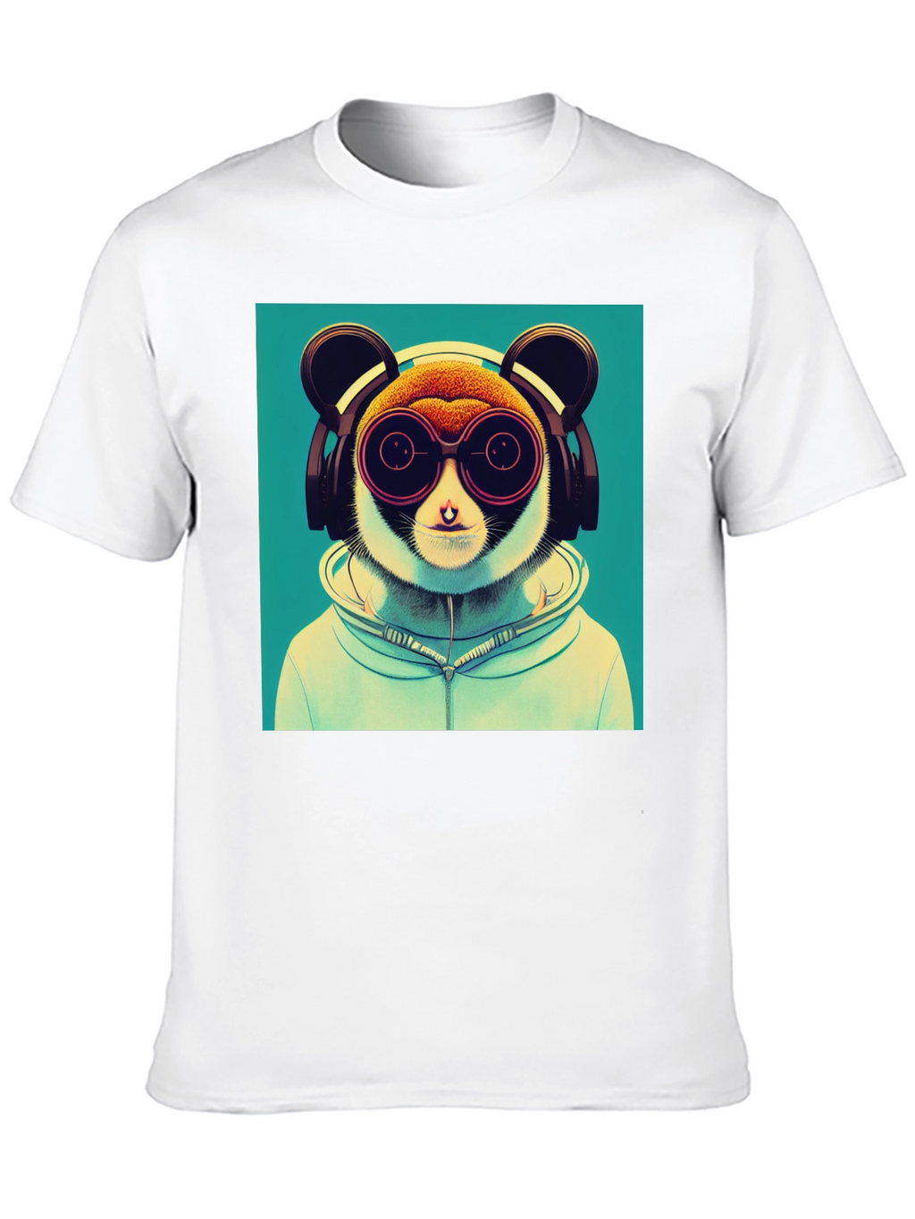 Cool Lemur Graphic Tee - Black Cotton