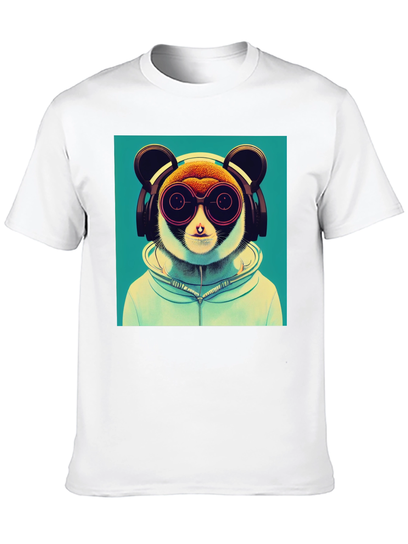 Cool Lemur Graphic Tee - Black Cotton