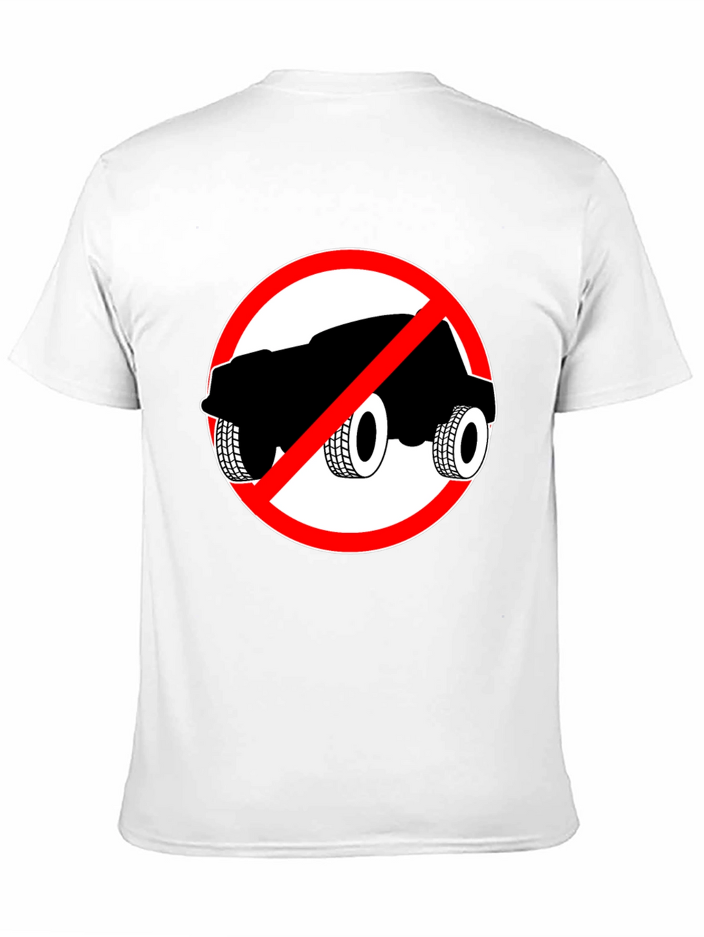 No Cars Allowed Black T-Shirt