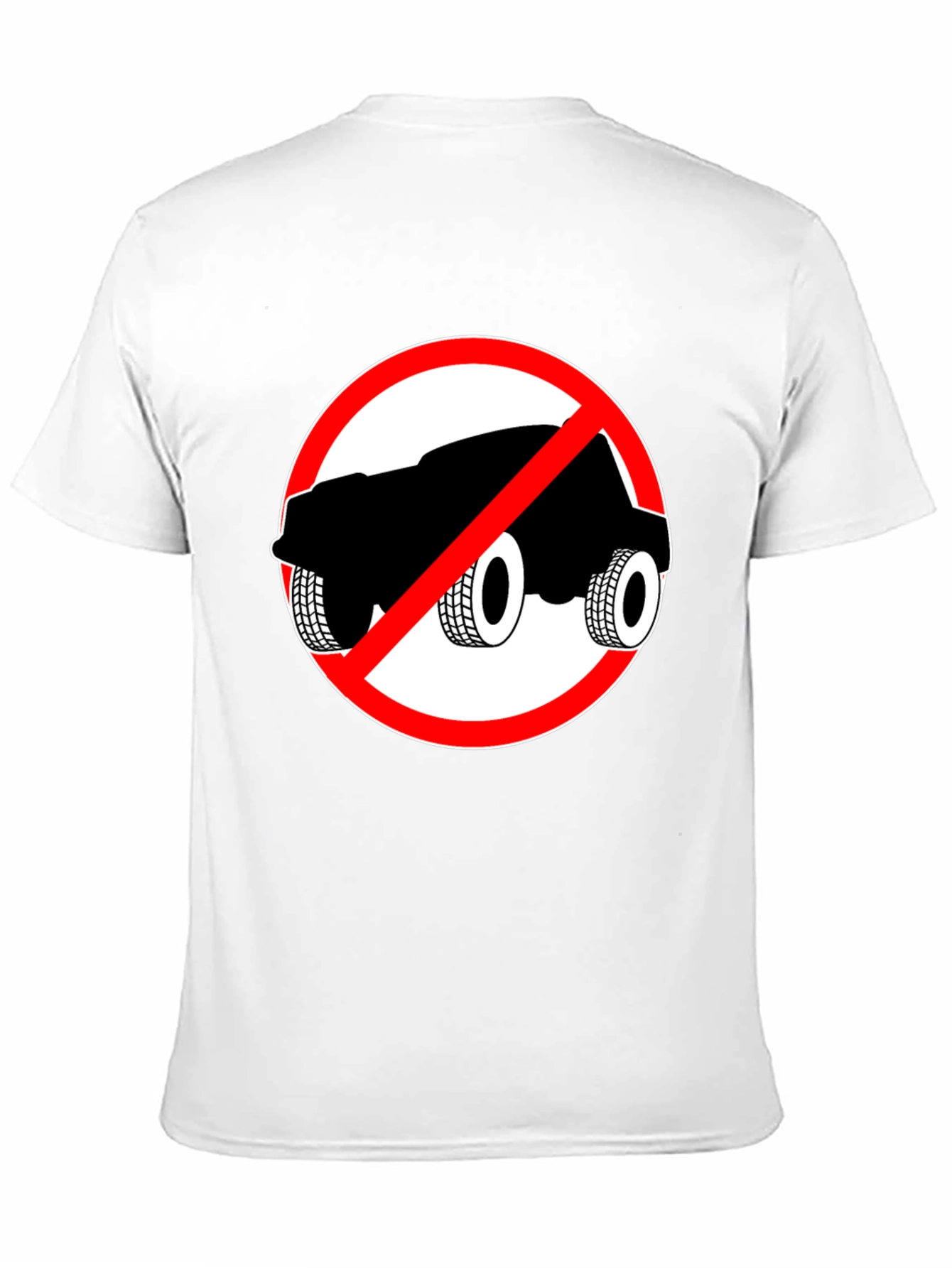 No Cars Allowed Black T-Shirt