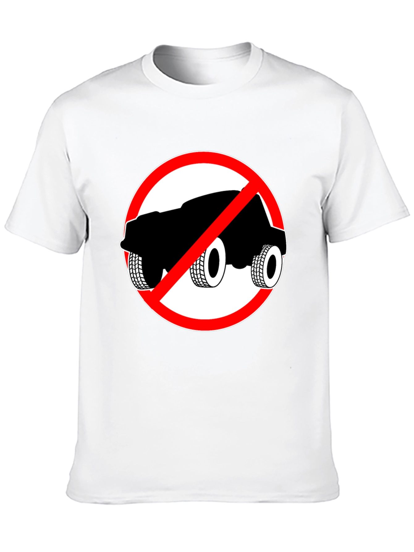 No Cars Allowed Black T-Shirt