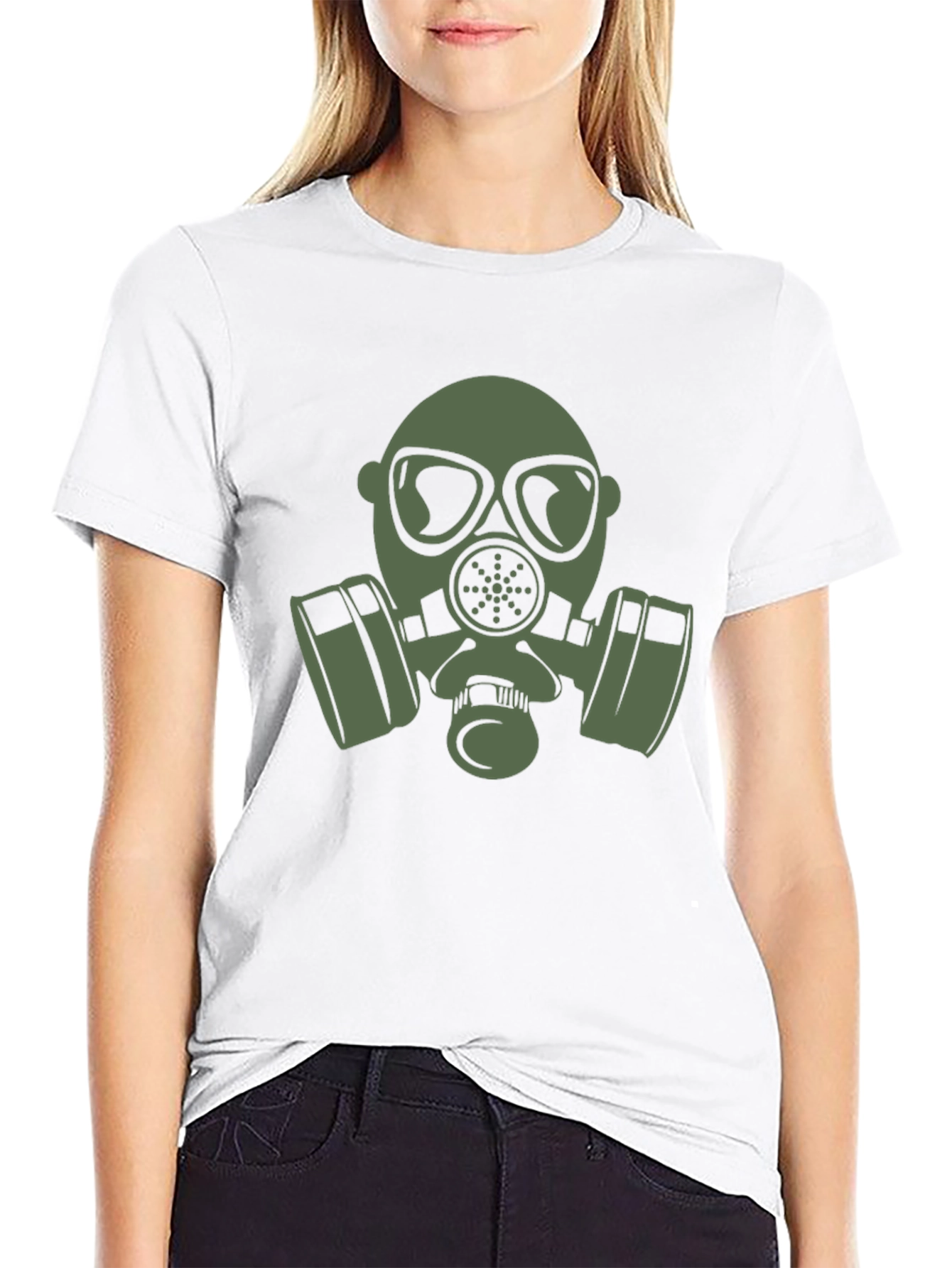 Gas Mask Graphic Tee - Black Casual T-Shirt