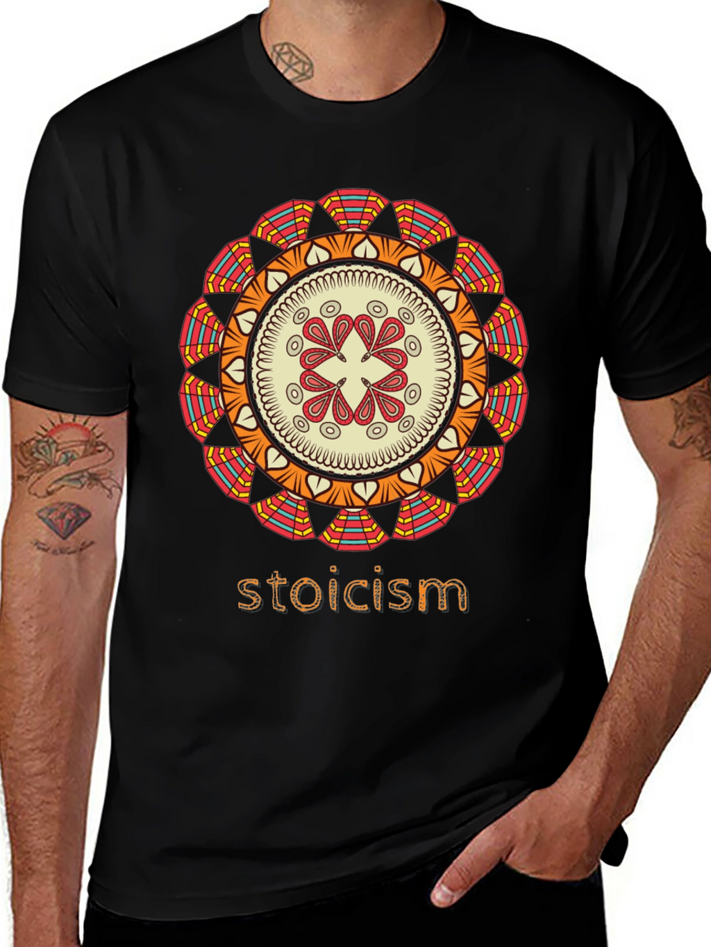 Stoicism Mandala Graphic T-Shirt - Stylish Unisex Tee