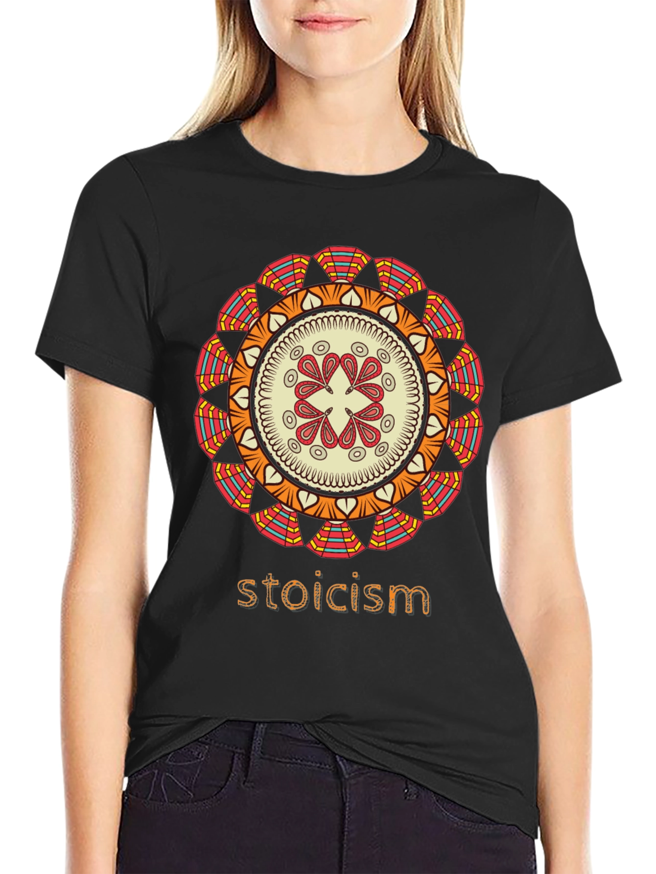 Stoicism Mandala Graphic T-Shirt - Stylish Unisex Tee