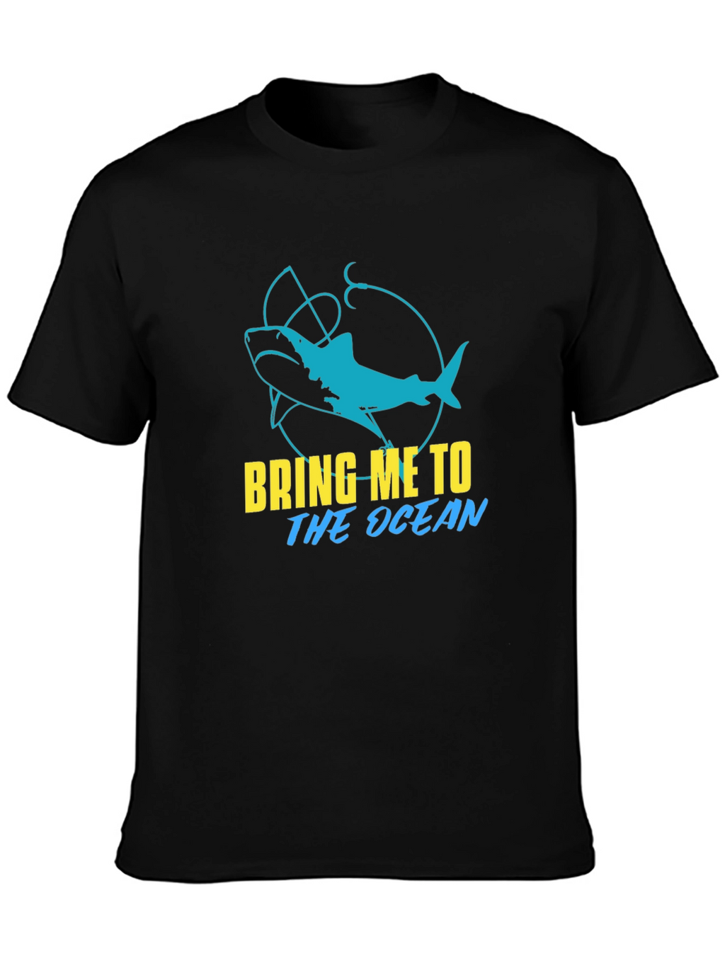 Ocean Shark Graphic T-Shirt - Black