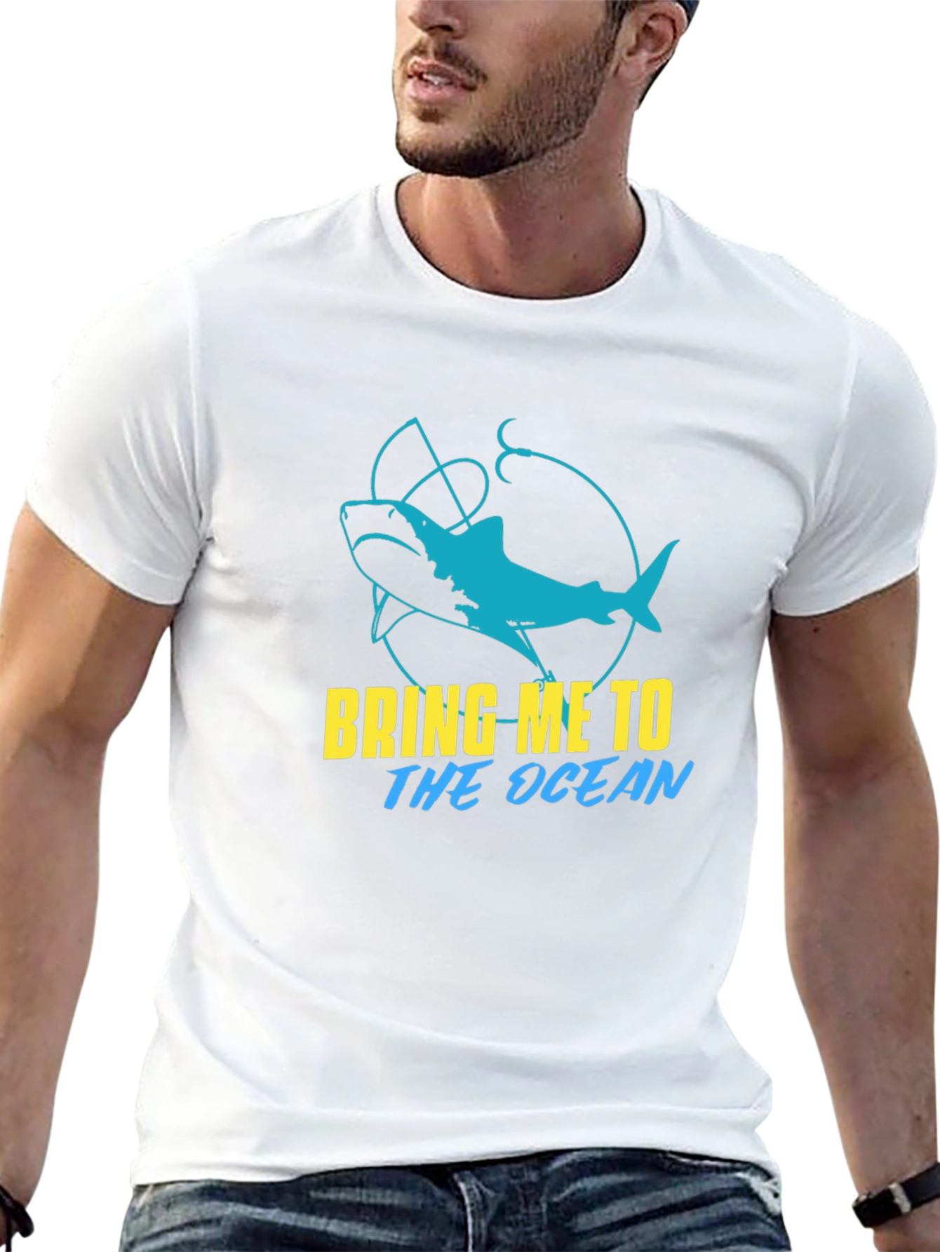 Ocean Shark Graphic T-Shirt - Black