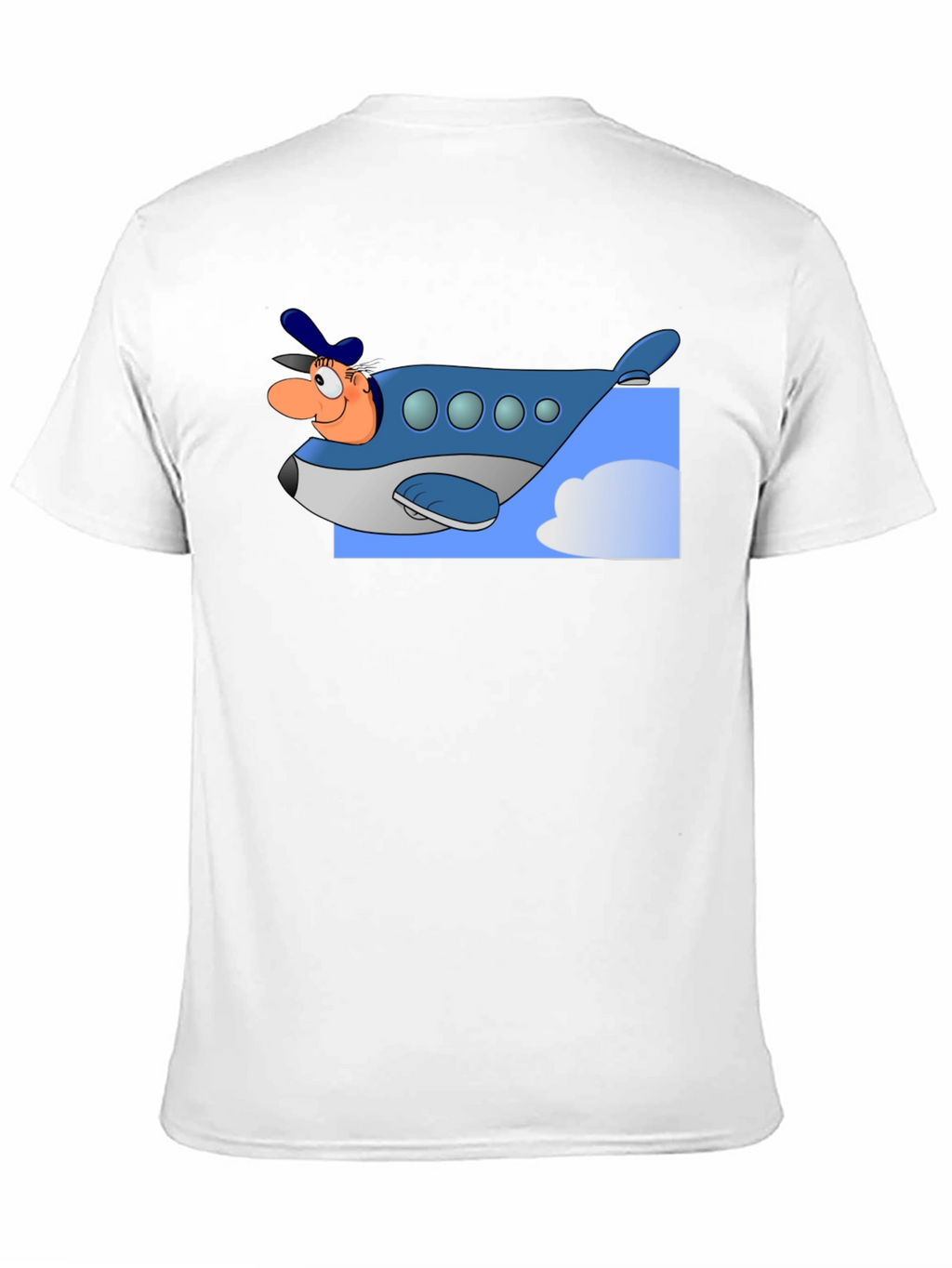 Cartoon Airplane Pilot Graphic T-Shirt