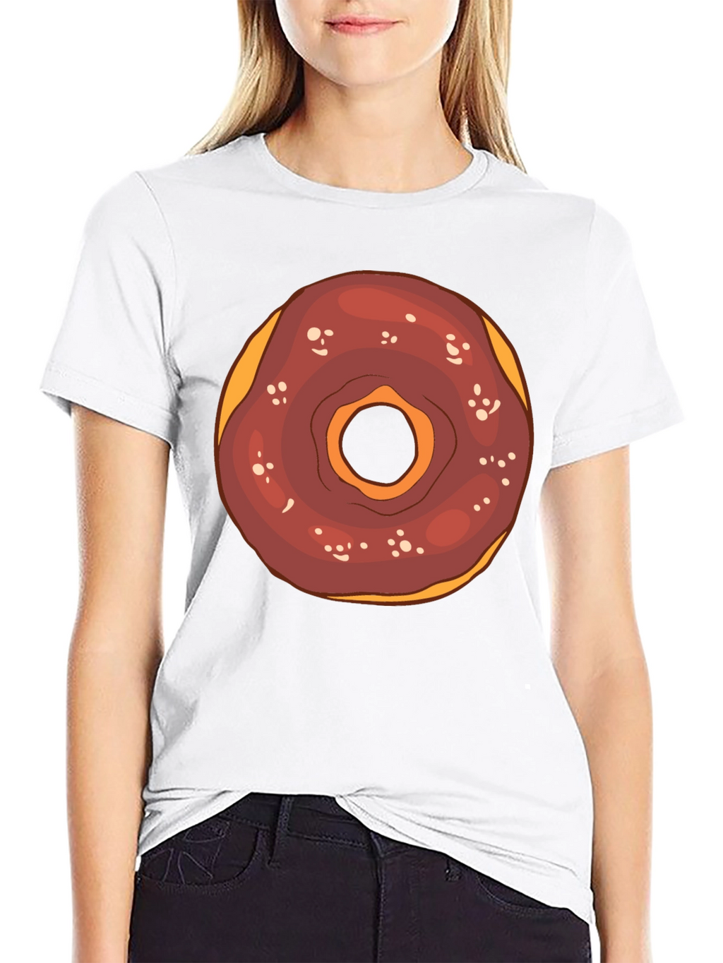 Donut Graphic Tee - Black Cotton T-Shirt