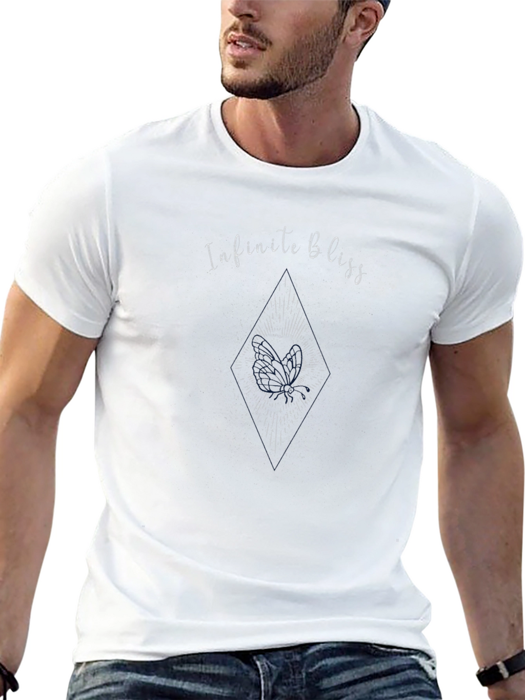 Infinite Bliss Graphic Tee - Stylish Black T-Shirt