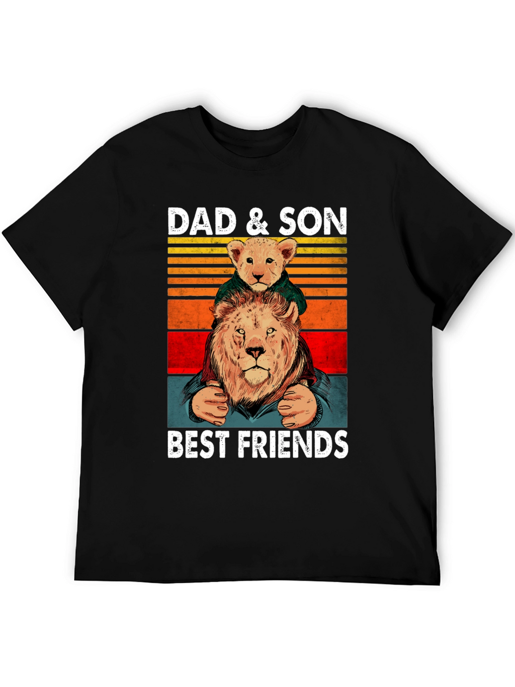 Dad & Son Best Friends Lion Graphic Tee