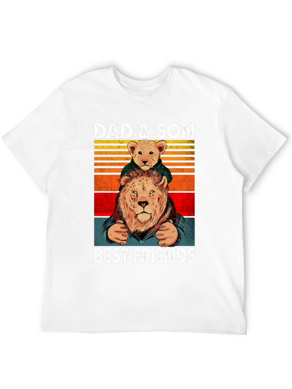Dad & Son Best Friends Lion Graphic Tee