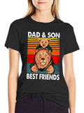 Dad & Son Best Friends Lion Graphic Tee