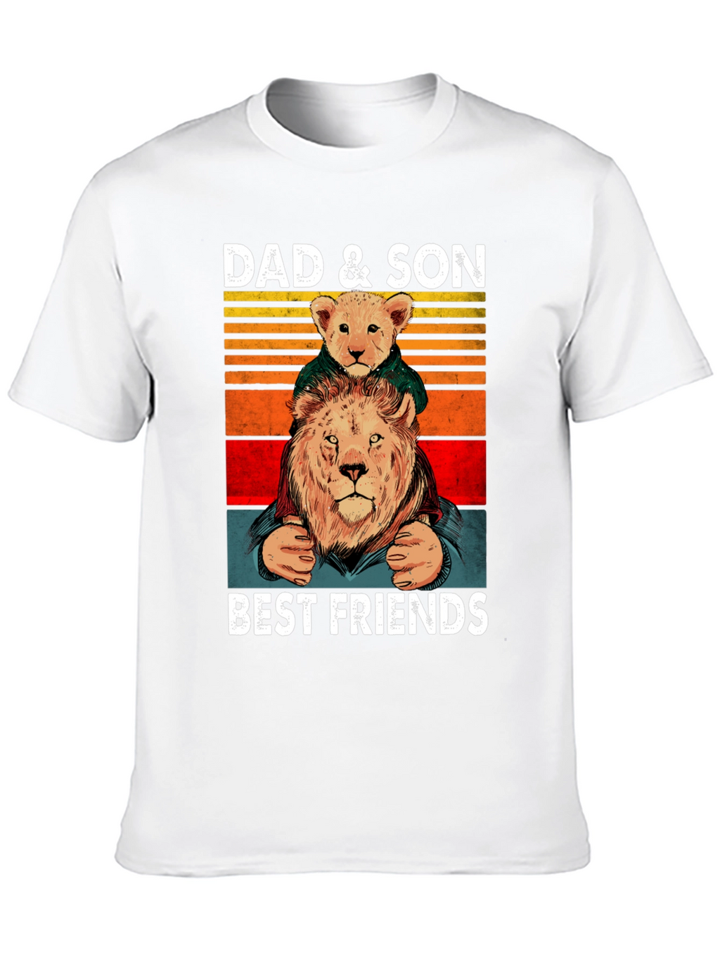 Dad & Son Best Friends Lion Graphic Tee