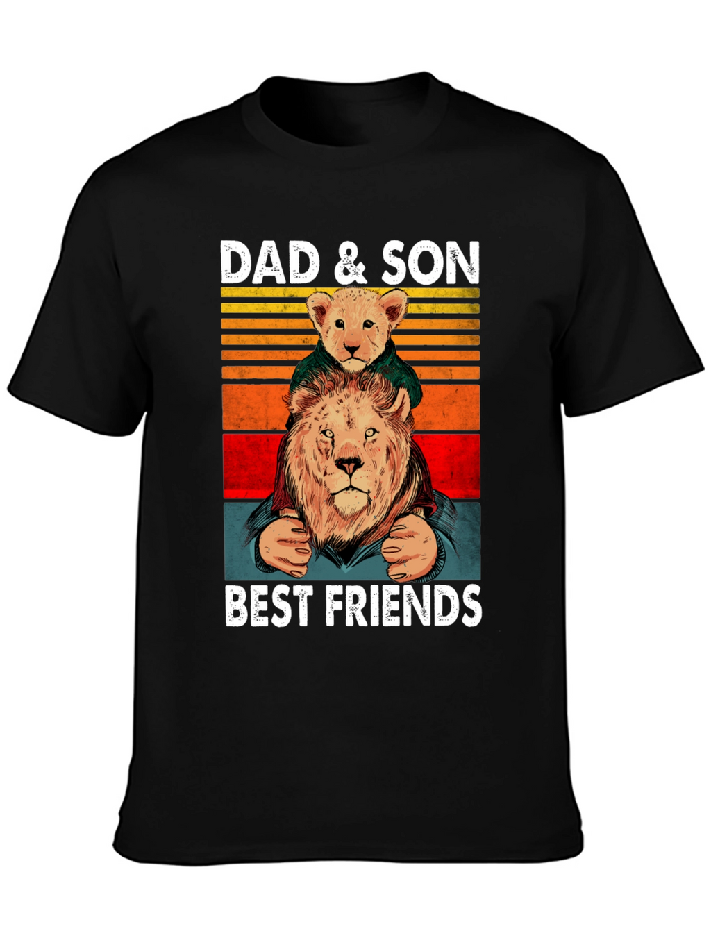 Dad & Son Best Friends Lion Graphic Tee