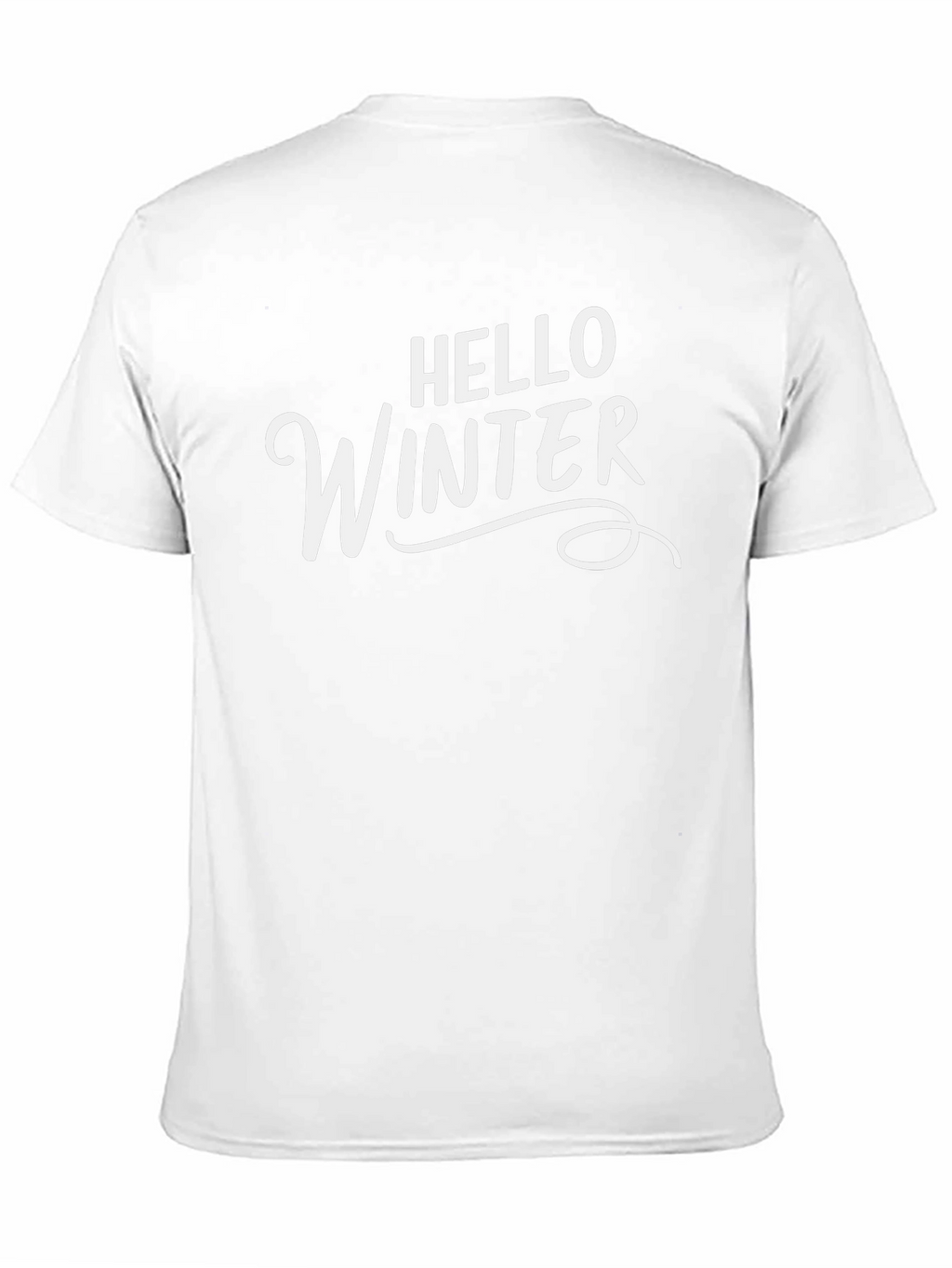 Hello Winter Black Graphic Tee Shirt