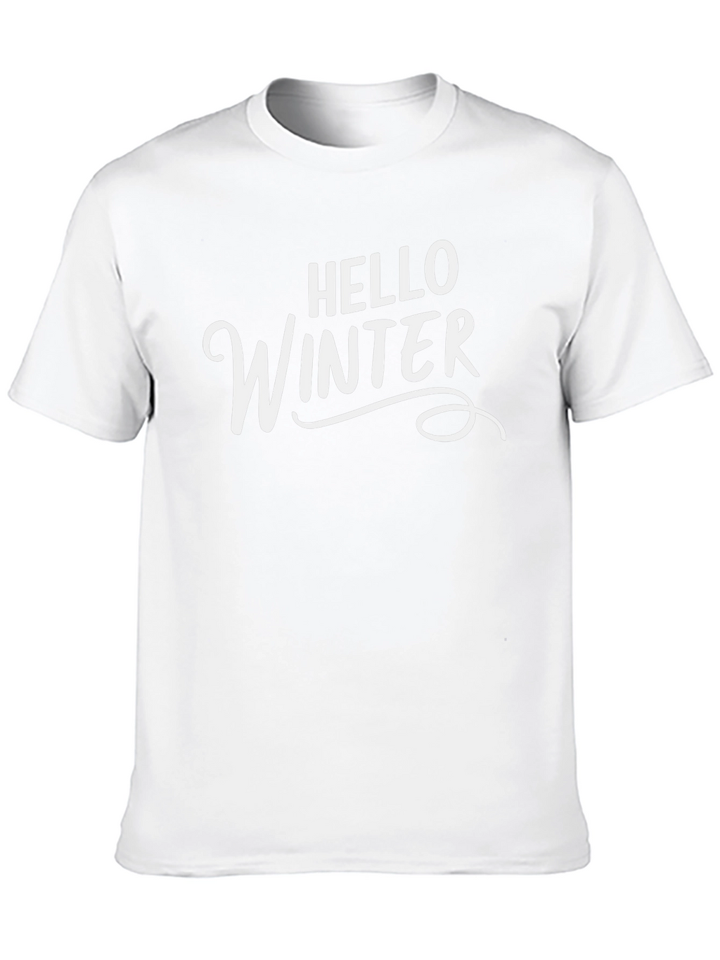 Hello Winter Black Graphic Tee Shirt
