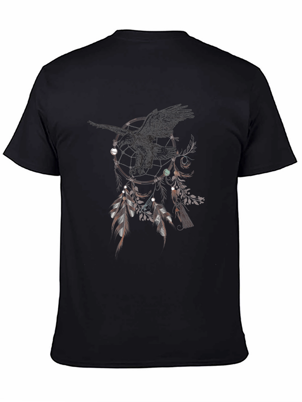 Raven Dreamcatcher Graphic Tee - Unique Design
