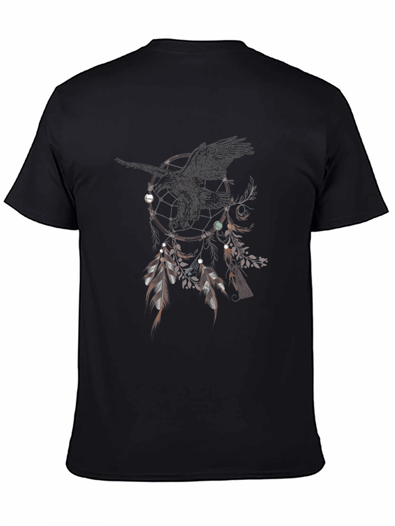 Raven Dreamcatcher Graphic Tee - Unique Design