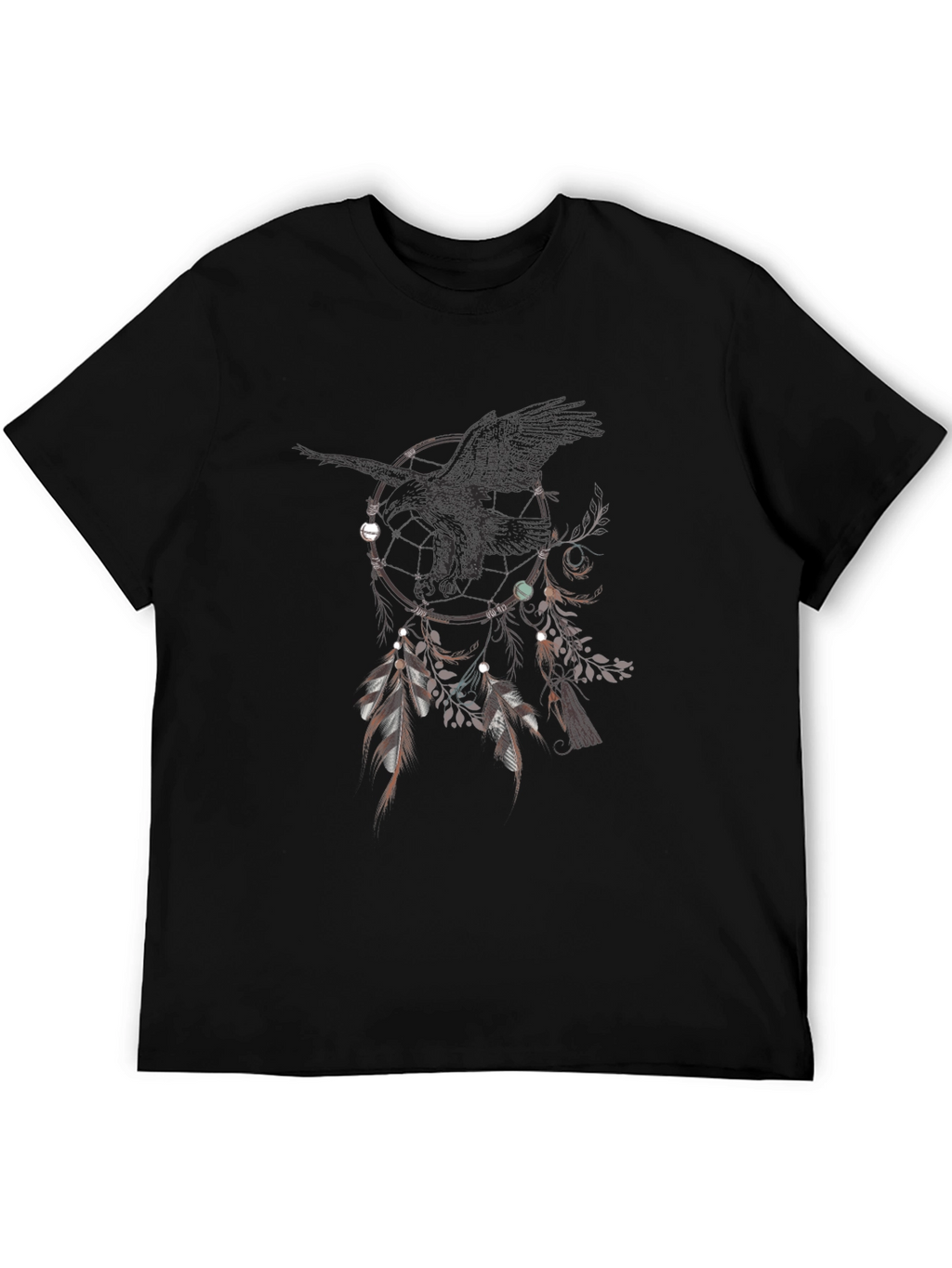 Raven Dreamcatcher Graphic Tee - Unique Design