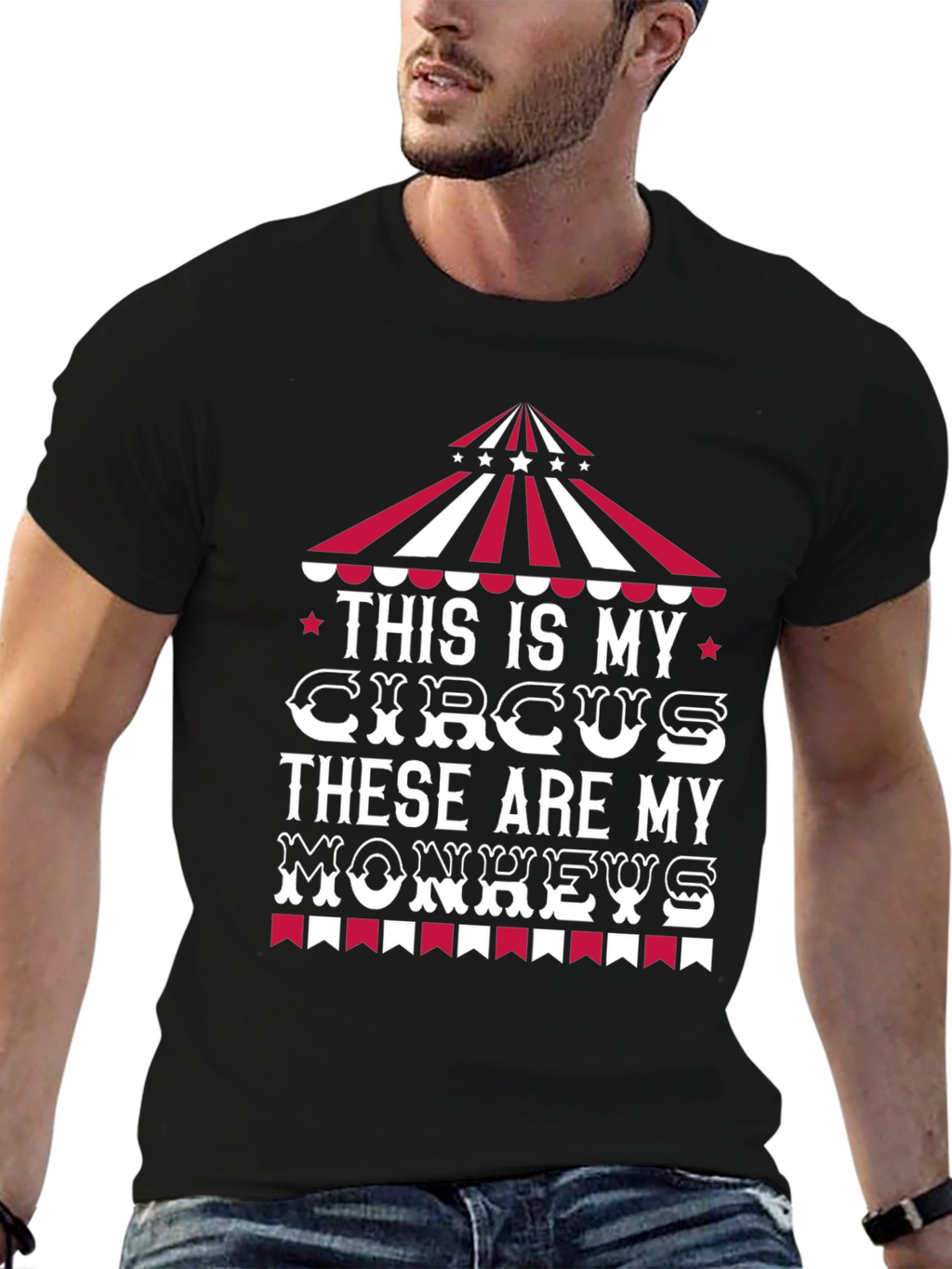 Circus Monkeys Graphic Tee - Funny Mens T-Shirt