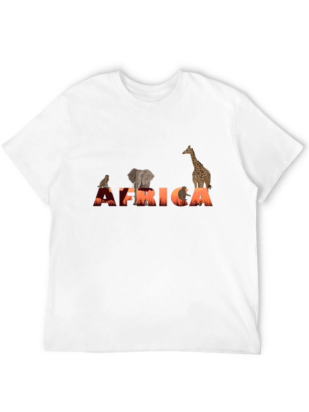 Africa Animal Graphic Tee - Unisex Black T-Shirt