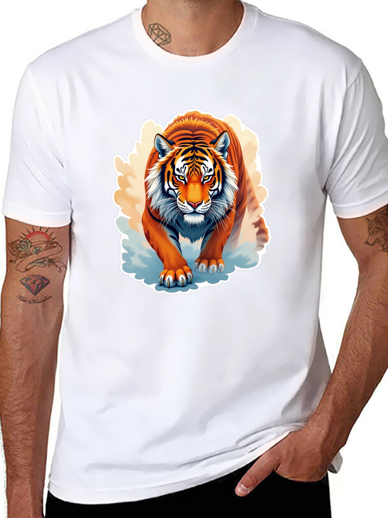 Tiger Graphic T-Shirt - Fierce Animal Design