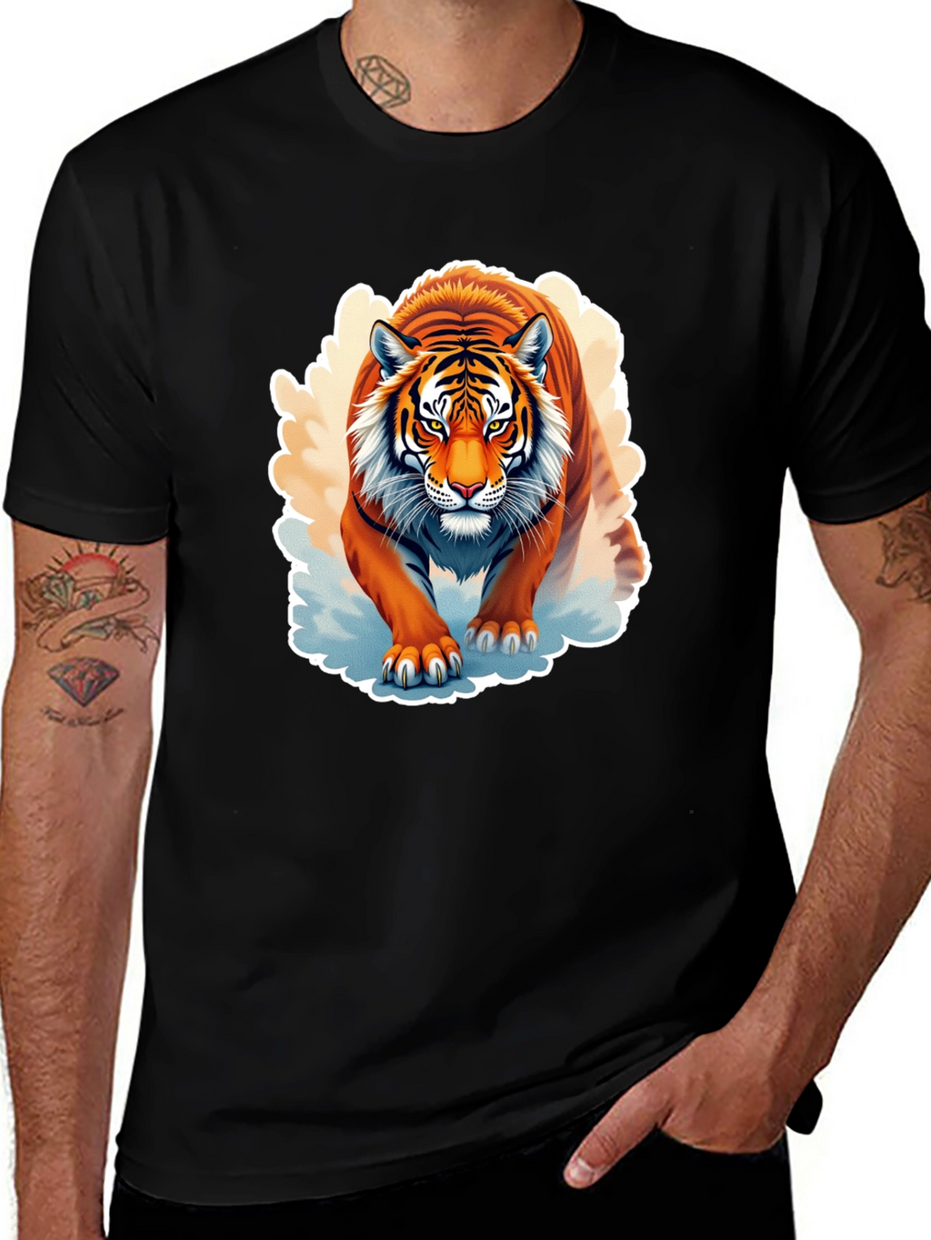 Tiger Graphic T-Shirt - Fierce Animal Design