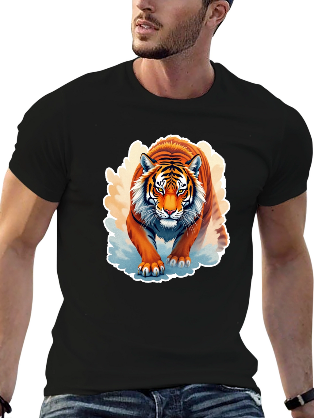 Tiger Graphic T-Shirt - Fierce Animal Design