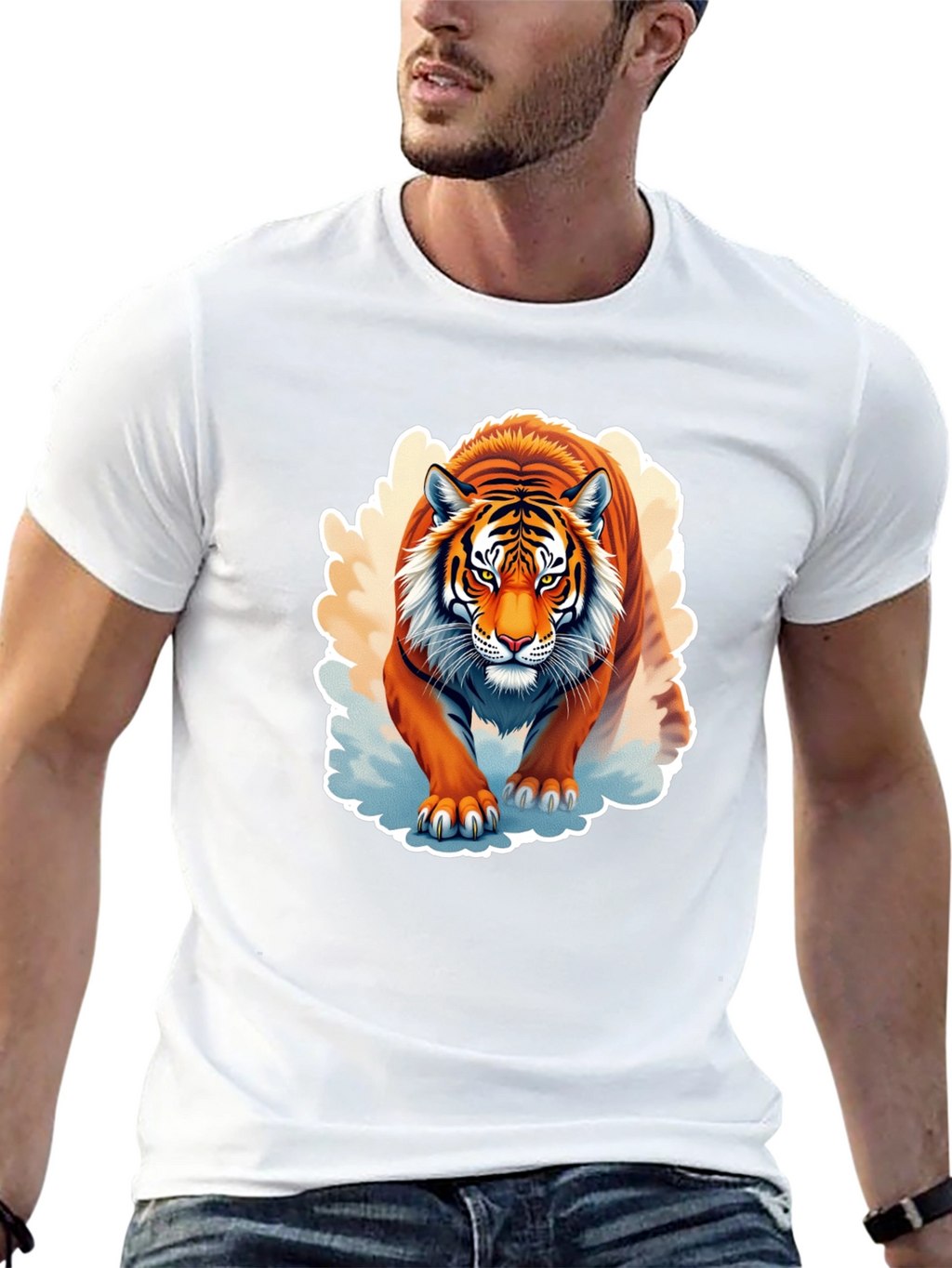 Tiger Graphic T-Shirt - Fierce Animal Design