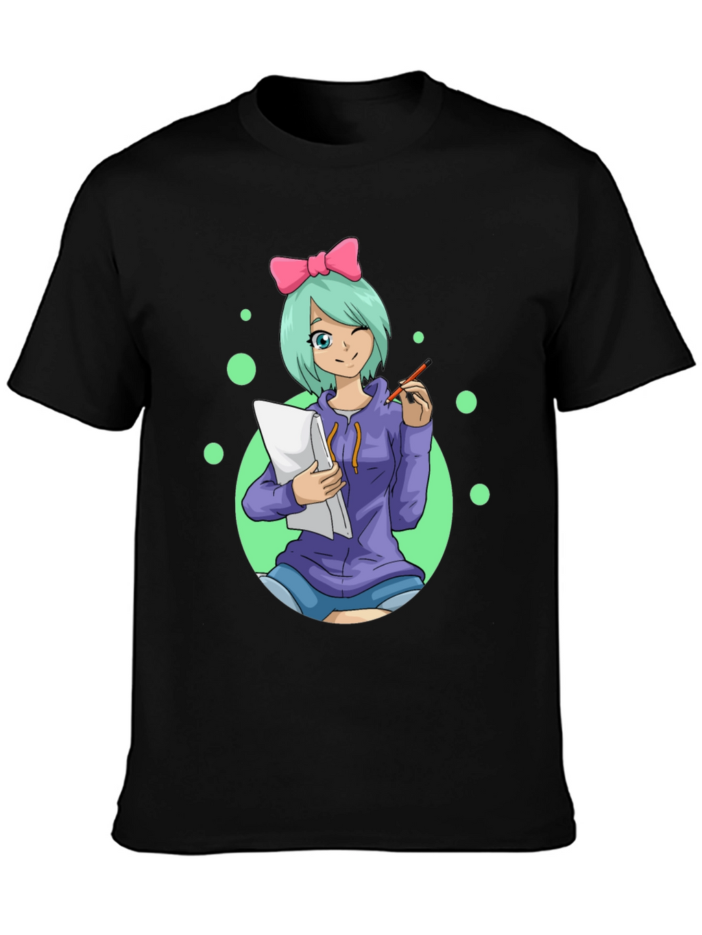 Anime Artist Black T-Shirt