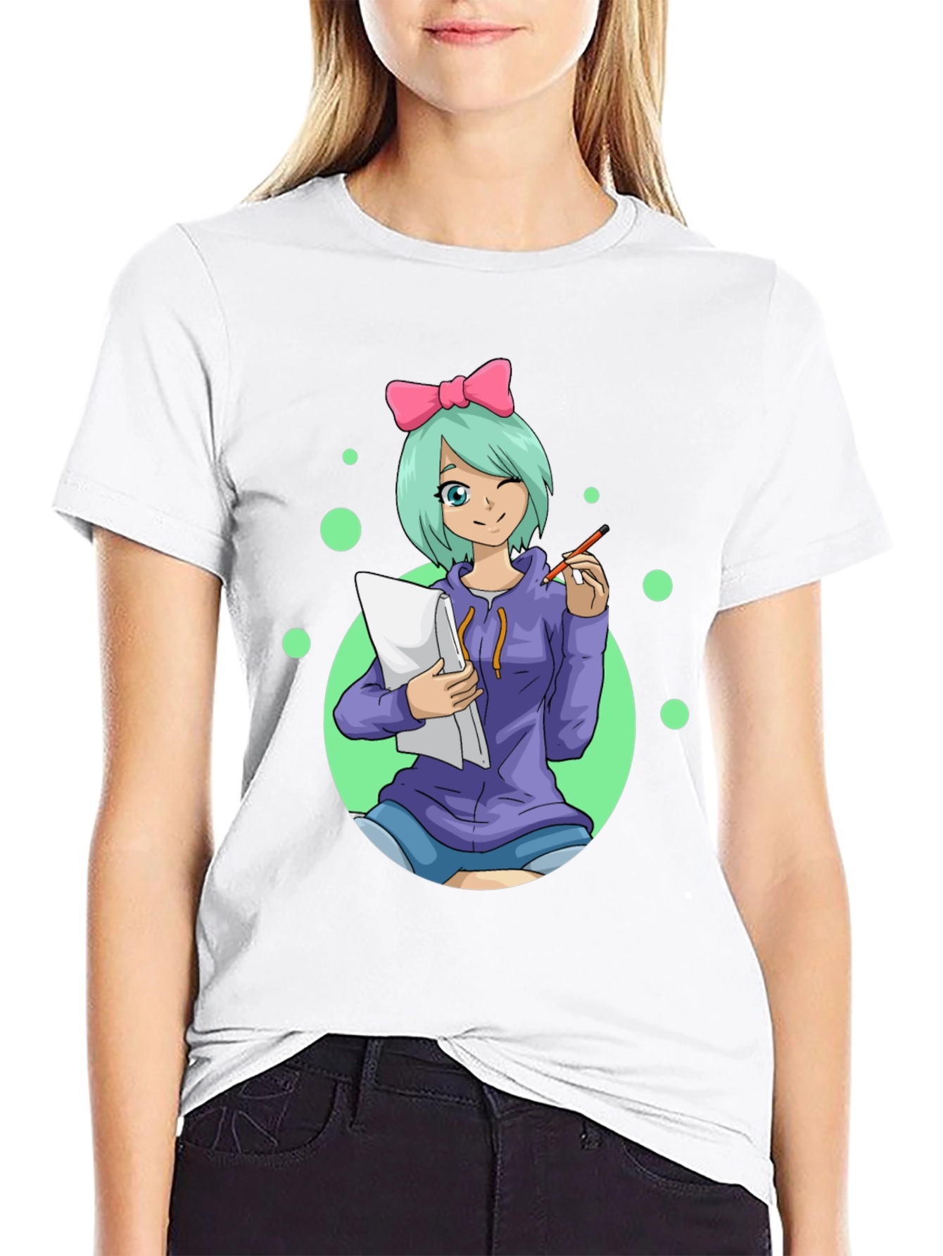 Anime Artist Black T-Shirt
