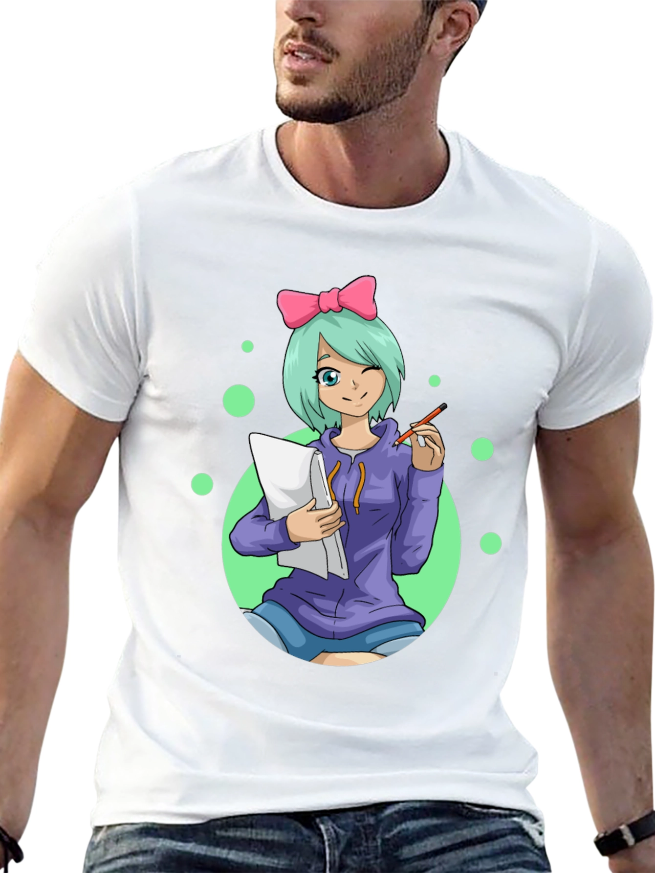 Anime Artist Black T-Shirt