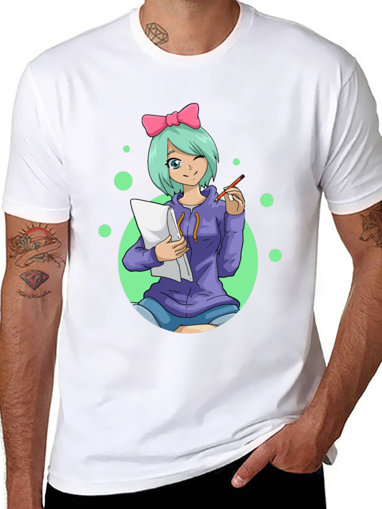 Anime Artist Black T-Shirt